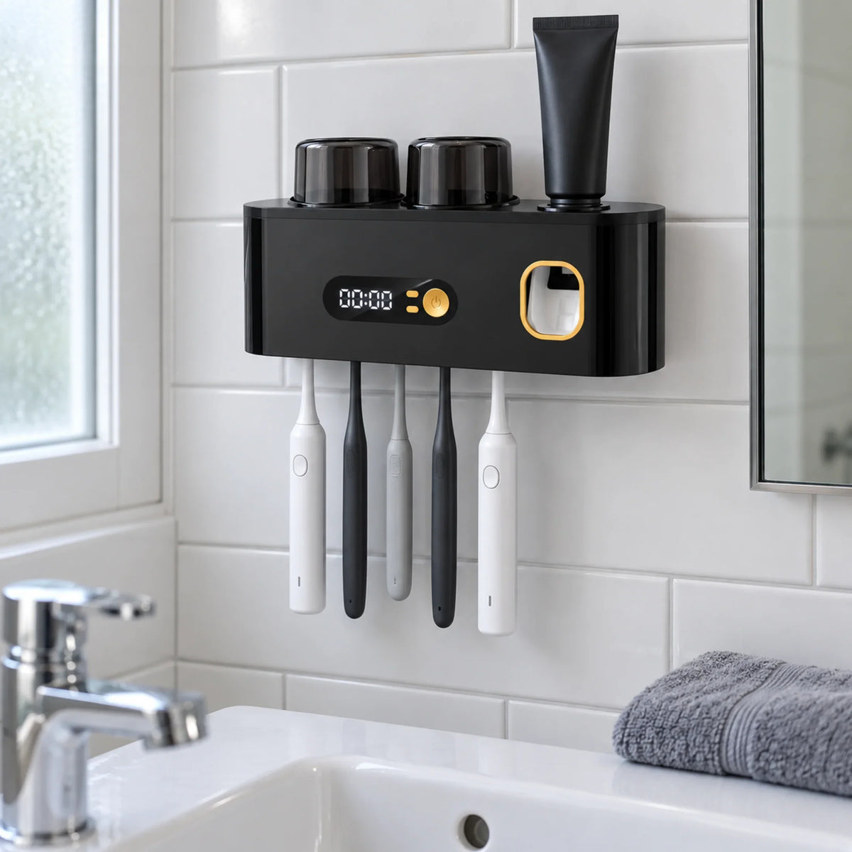 Wall-Mounted UV Toothbrush Holder